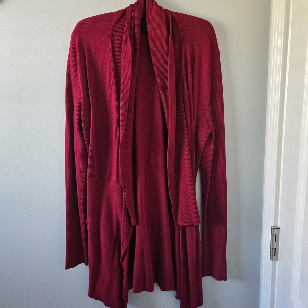 White House Black Market Rich Red Cardigan